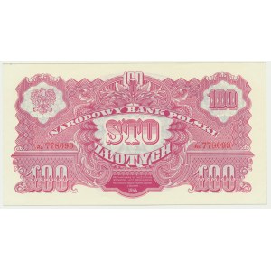 100 zloty 1944 ...owe - Ax 778093 - commemorative issue - unprinted