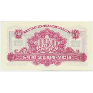 100 zlotých 1944 ...dlužím - Ax 778093 - pamětní emise - bez tisku