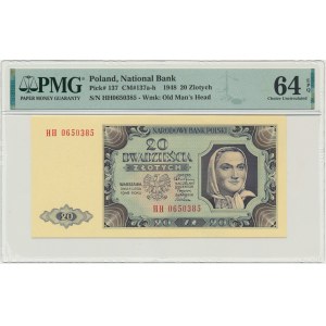 20 gold 1948 - HH - PMG 64 EPQ