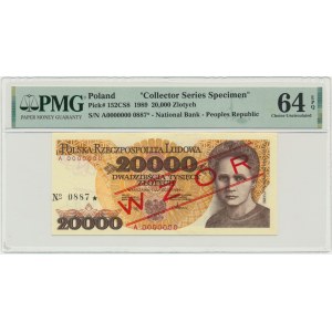 20.000 złotych 1989 - WZÓR - A 0000000 - No.0887 - PMG 64 EPQ