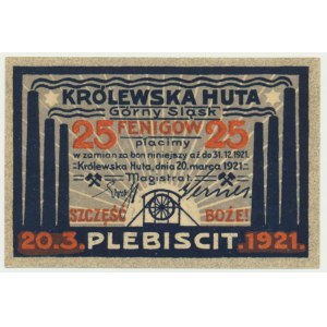 Królewska Huta (Königshütte), 25 fenigów 1921