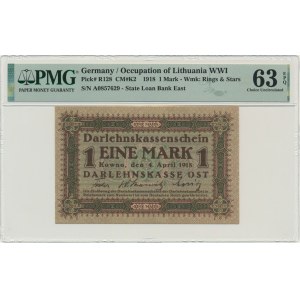 Kaunas, 1 Mark 1918 - A - PMG 63 EPQ