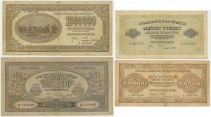 Ensemble, 100 000 - 1 million de marks 1923 (4 pièces)
