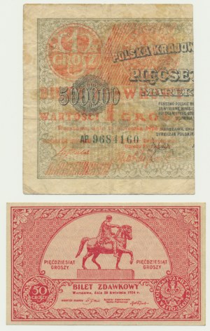 Zestaw, 1-50 groszy 1924 (2 szt.)