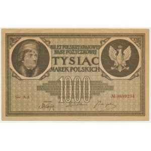 1 000 marek 1919 - Sér. AA - 7 čísel