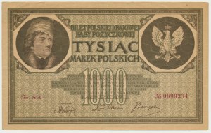 1 000 marks 1919 - Ser. AA - 7 chiffres