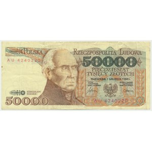 50.000 złotych 1989 - AU -