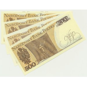 Zestaw, 500 złotych 1982 (4 szt.)