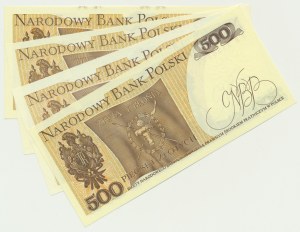 Zestaw, 500 złotych 1982 (4 szt.)