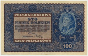 100 marek 1919 - I Serja T - rzadszy wariant