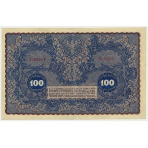 100 marek 1919 - 1. série T - vzácnější varianta