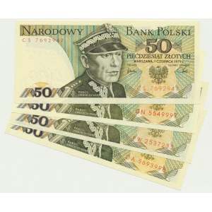 Zestaw, 50 złotych 1979-88 (4 szt.)