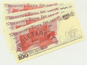 Zestaw, 100 złotych 1982-88 (4 szt.)