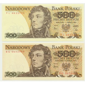 Satz, 500 Gold 1979-82 (2 Stk.)