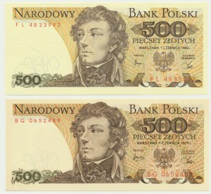 Zestaw, 500 złotych 1979-82 (2 szt.)