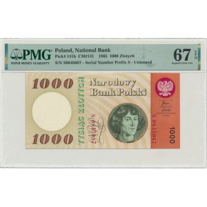 1.000 złotych 1965 - S - PMG 67 EPQ