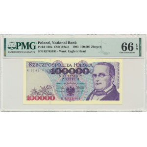 PLN 100 000 1993 - R - PMG 66 EPQ
