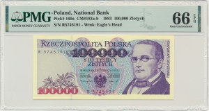 PLN 100,000 1993 - R - PMG 66 EPQ