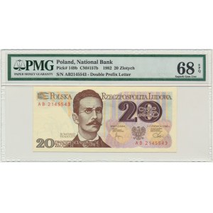 20 złotych 1982 - AB - PMG 68 EPQ