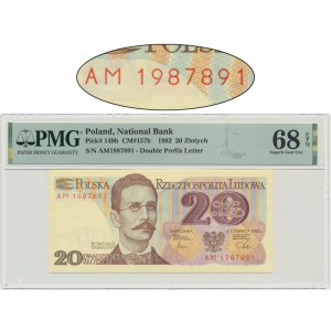 20 Gold 1982 - AM - PMG 68 EPQ - Radar