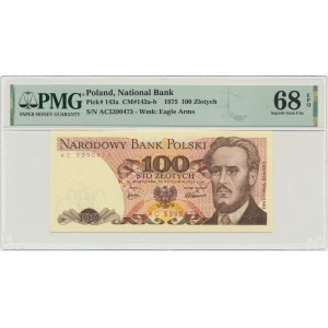 100 złotych 1975 - AC - PMG 68 EPQ - ostatnia seria