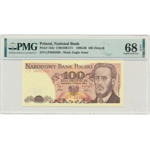 100 zloty 1986 - LP - PMG 68 EPQ - première série vintage