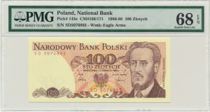 100 złotych 1986 - SD - PMG 68 EPQ