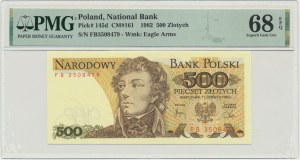 500 złotych 1982 - FB - PMG 68 EPQ