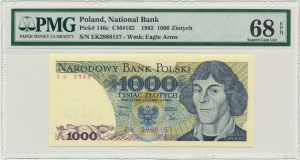 1,000 PLN 1982 - EK - PMG 68 EPQ