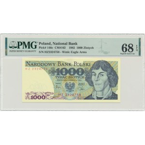 1 000 zlatých 1982 - HZ - PMG 68 EPQ