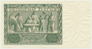50 zloty 1936 - AD - obverse without main print -.