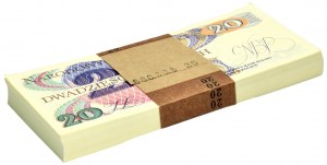 Niepełna paczka bankowa 20 złotych 1982 - AP - (97 szt.)