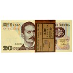 Niepełna paczka bankowa 20 złotych 1982 - AP - (97 szt.)