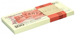 Niepełna paczka bankowa 100 złotych 1988 - TS - (97 szt.)