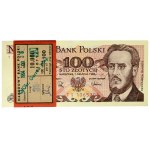 Incomplete bank parcel of 100 zlotys 1988 - TS - (97 pieces).