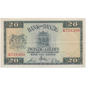 Danzig, 20 guldenov 1937 - K -