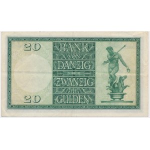 Gdańsk, 20 guldenów 1937 - K -