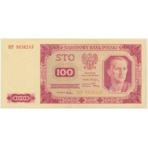 100 zlotých 1948 - HF - rebrovaný papier
