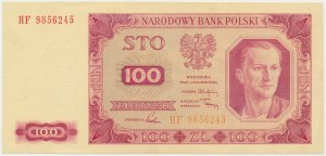 100 Zloty 1948 - HF - geripptes Papier