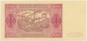 100 złotych 1948 - HF - papier prążkowany