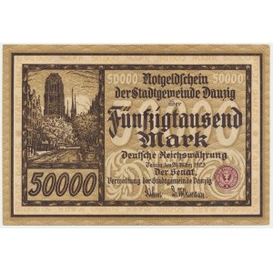 Danzig, 50.000 Mark 1923 - schön