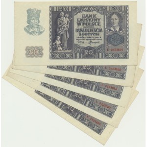 20 or 1940 - L (5 pièces)