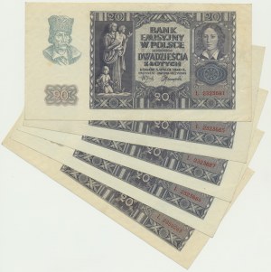 20 or 1940 - L (5 pièces)