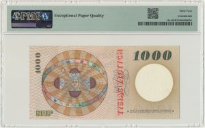 1.000 zloty polacchi 1965 - M - PMG 64 EPQ - serie rara dalla circolazione reale