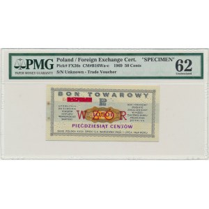 Pewex, 50 centů 1969 - MODEL - Ec - PMG 62