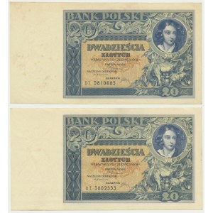 20 Gold 1931 - DT. (2 Stk.)