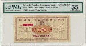 Pewex, 2 dolary 1969 - WZÓR - Em - PMG 55