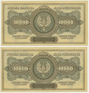 10.000 marchi 1922 - H - (2 pezzi) - numeri consecutivi