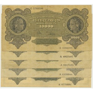 10 000 marks 1922 - (5 pièces).