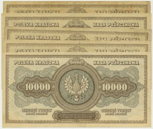 10,000 marks 1922 - (5 pieces).